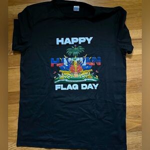 Haitian Flag Day woman’s T-shirt-NEW size large short sleeve